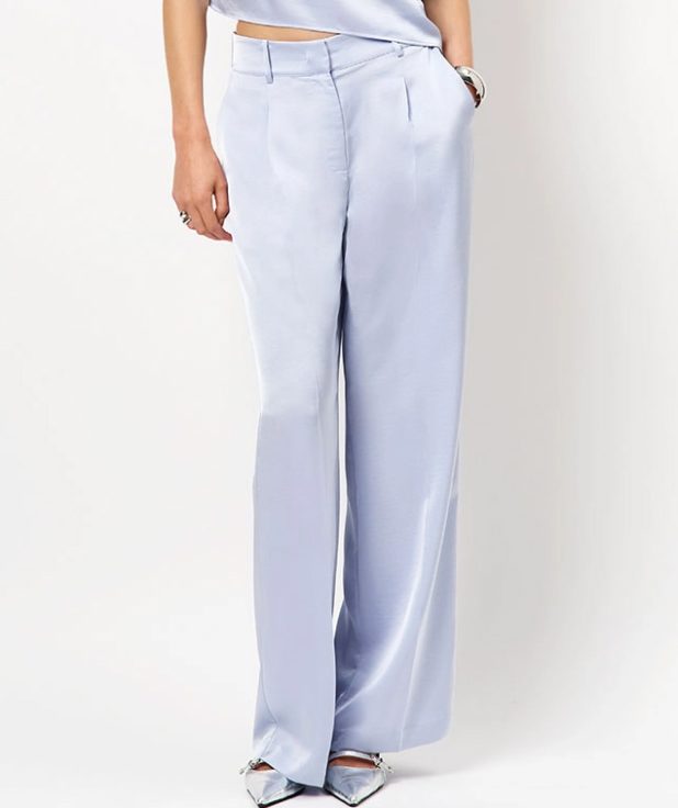 Pantalon Satin Jules Dante6 lichtblauw