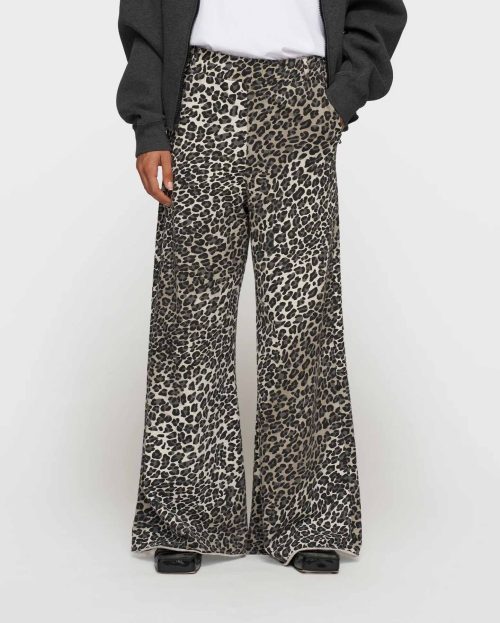 Jogger Wide Leg Leopard 10Days grijs