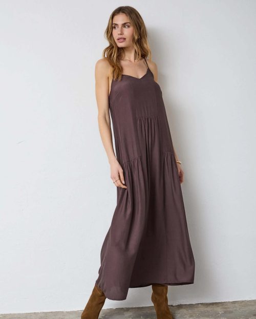 Jurk Sunrise Brown Co'Couture bruin strap