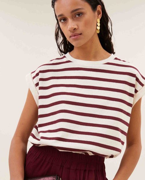 Top Tobi Stripe By Bar grain wine