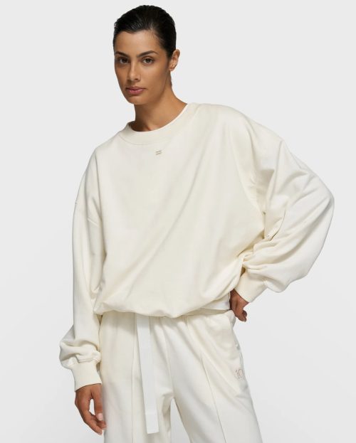 Sweater Pleated White 10Days curly