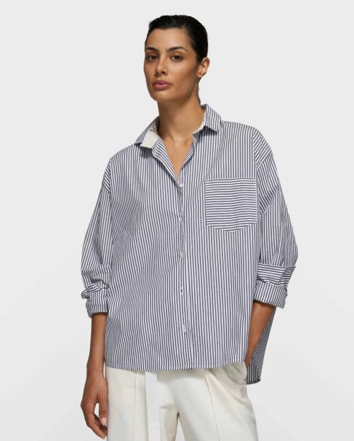 Blouse Stripes 10Days blauw wit