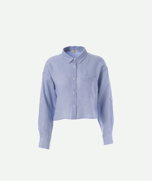 Blouse Henley Blauw JcSophie chambray