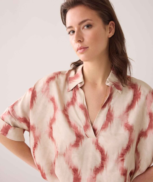 Blouse Ikat Sephia Blush Summum