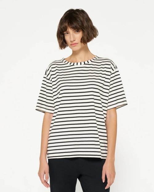 T-shirt Stripes 10Days zwart wit