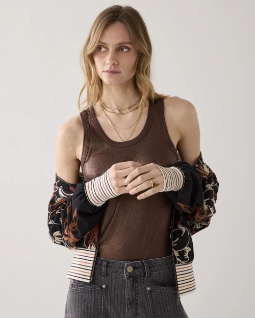 Rib tanktop cotton rib Bruin Summum