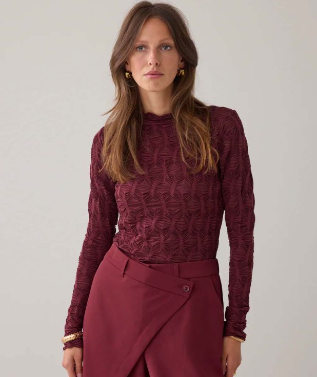 Longsleeve Spiderweb Mesh Summum rood