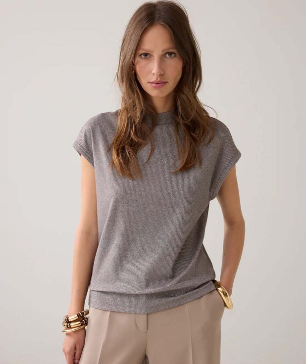 Top Lurex Funghi Summum beige