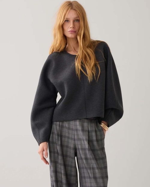 Sweater Scuba Foam Summum grijs antraciet