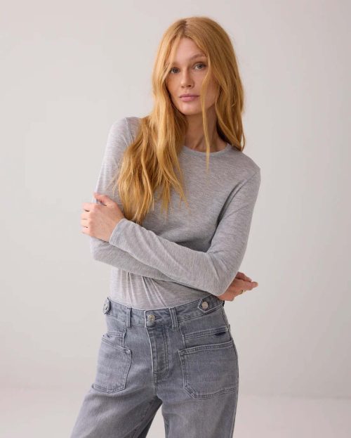 Shirt Soft Lurex Mist Summum grijs