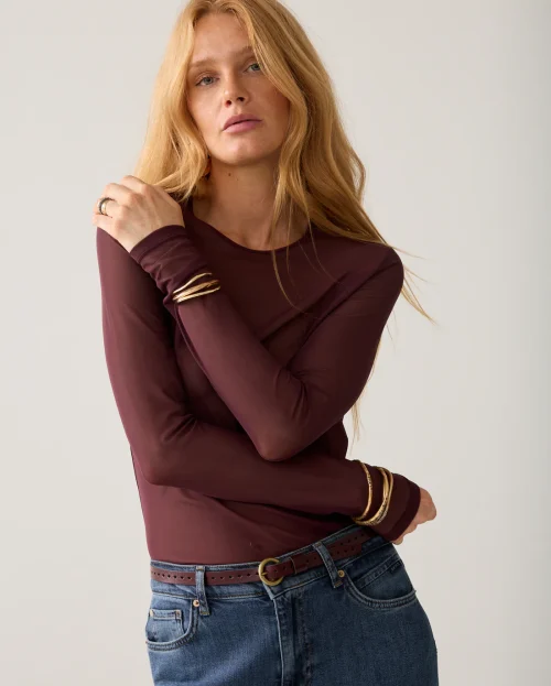 Top Mesh Bordeaux Summum rood