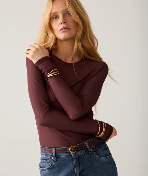 Top Mesh Bordeaux Summum rood