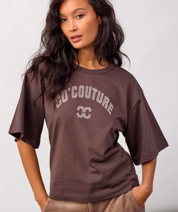 43013 ZengaCC Tee O-Neck - Dark Brown