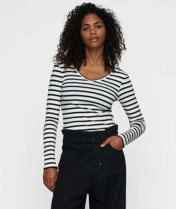 Longsleeve Stripes 10Days zwart wit