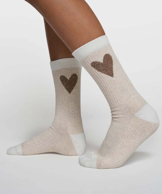 Sokken heart soft white 10days