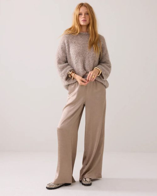 Pants Satin Funghi Summum beige