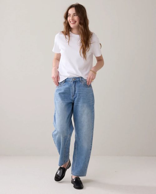 jeans cocoon barrel blauw summum vintage