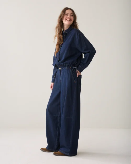 Jeans Balloon Blue Summum blauw katoen