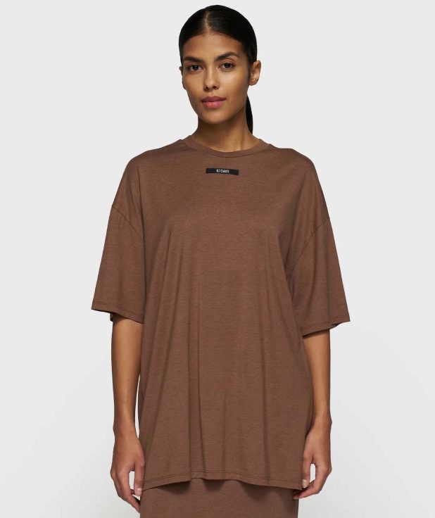 T-shirt Oversized Truffle 10Days dark brown