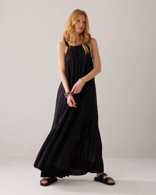 Jurk Voile Black Summum zwart