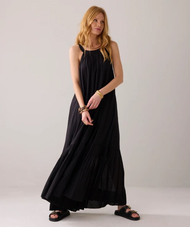 Jurk Voile Black Summum zwart