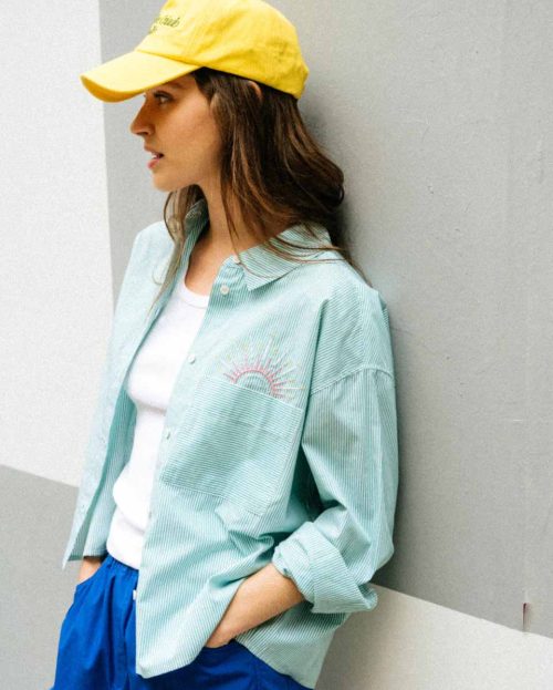 Blouse Andrea Stripe Sacrecoeur groen gestreept