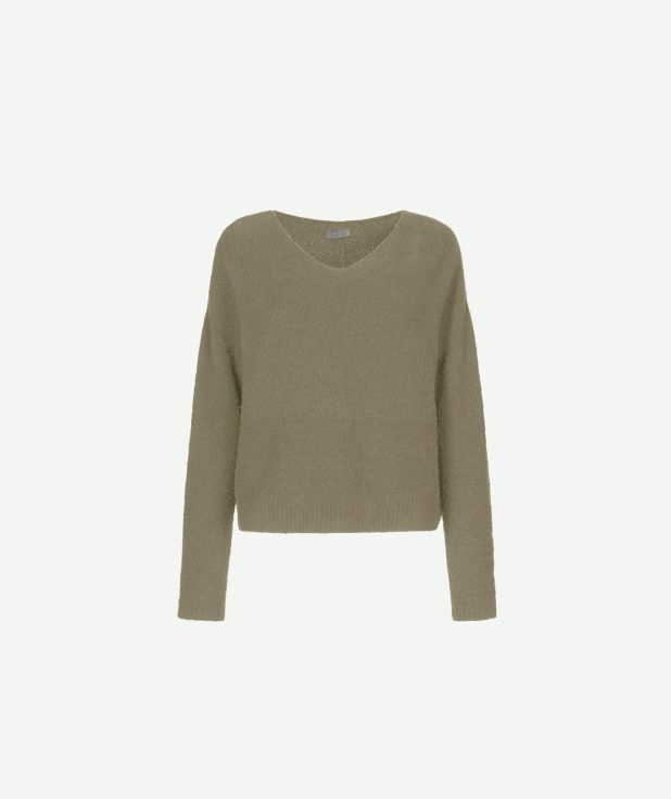 Sweater Green No Man's Land groen boucle
