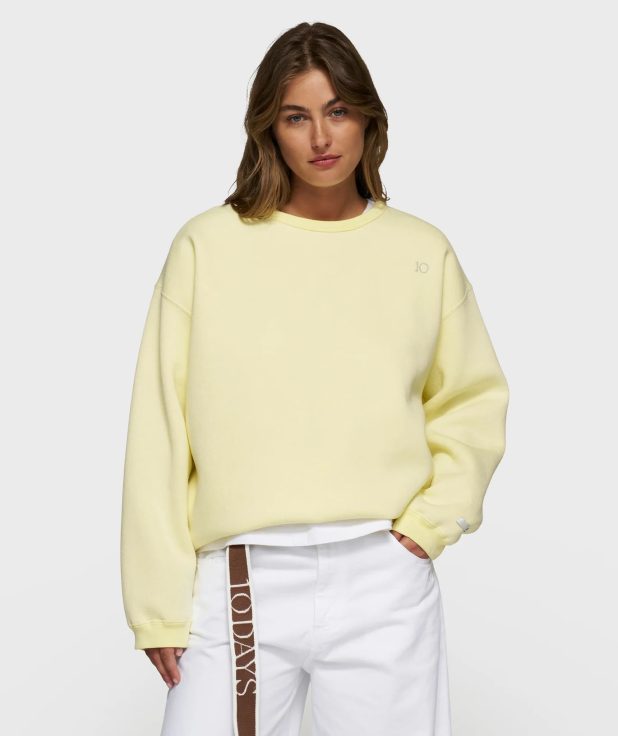 Sweater Raw Edge Yellow 10Days geel