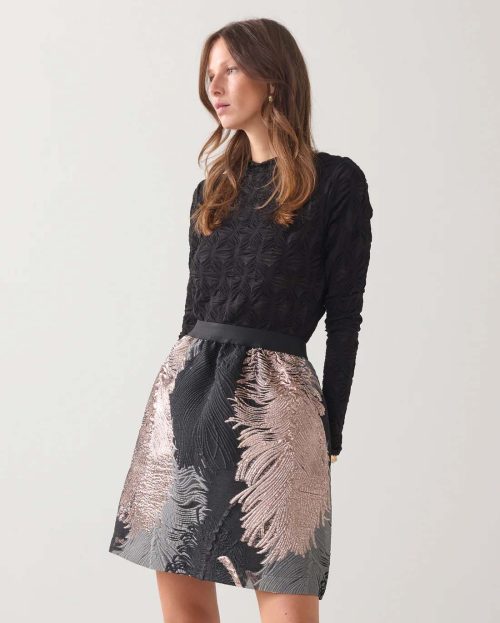 Rok Leaves Jacquard Summum shiny