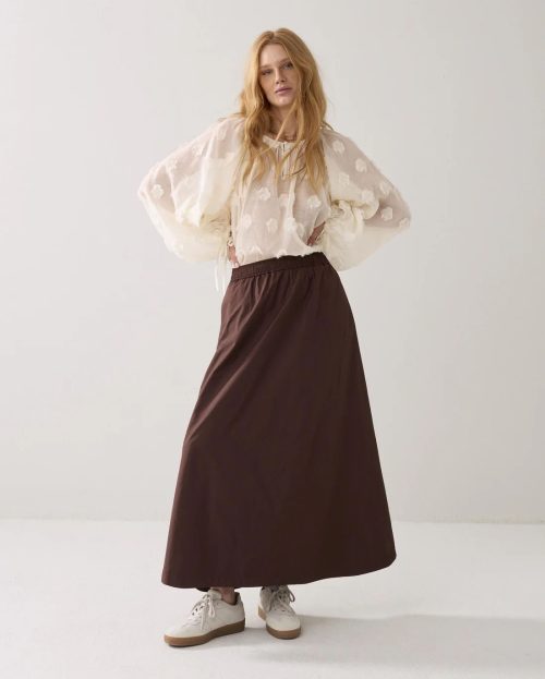 Skirt Taft light Bruin Summum