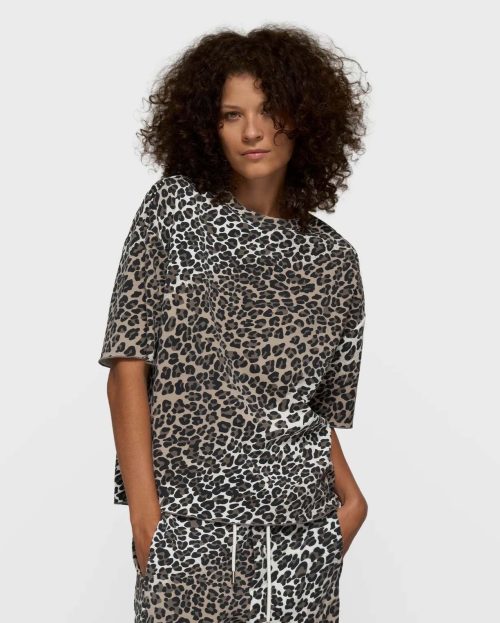 T-shirt Scuba Leopard 10Days grijs