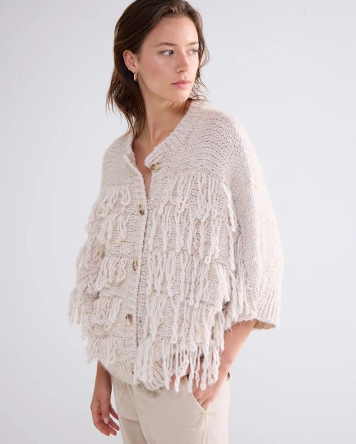 Vest Fringe Ivory Summum ecru