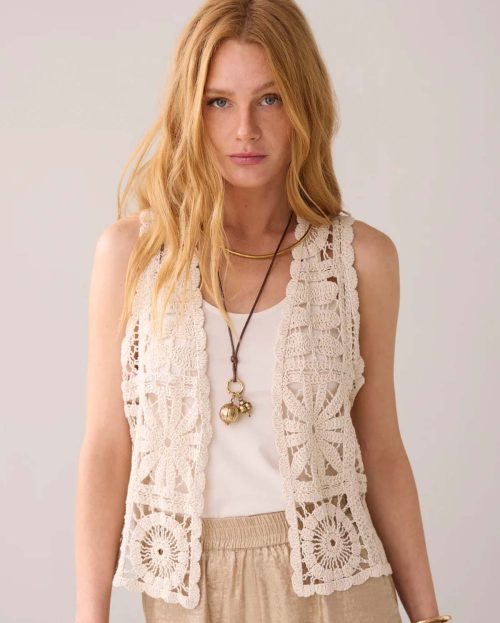 Gilet Crochet Ivory Summum ecru