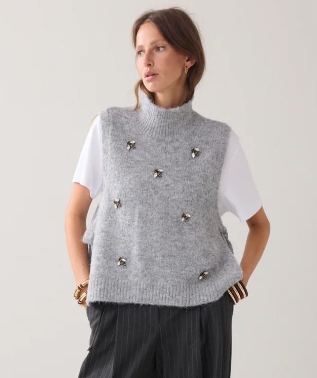 Spencer Mist Broches Summum knit grijs