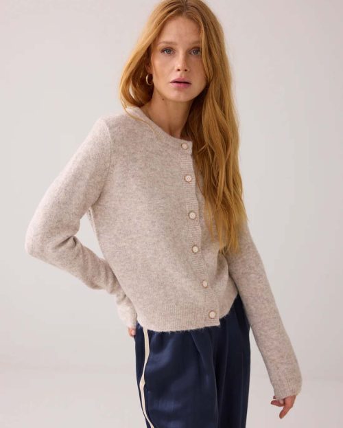 Vest Ash Grey Summum wol knit