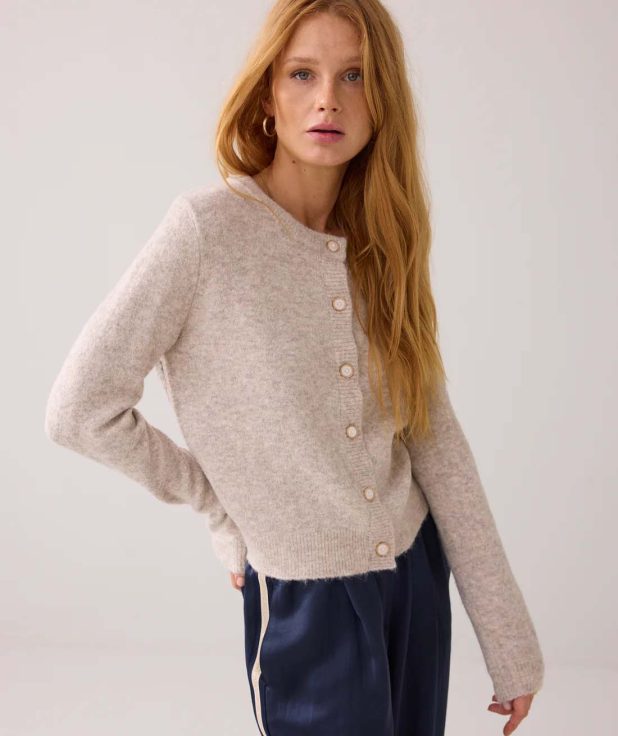 Vest Ash Grey Summum wol knit