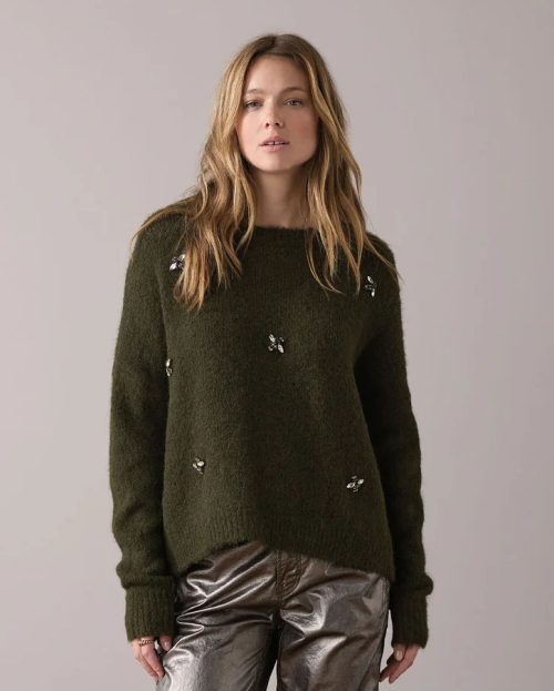 Trui Cozy Melange Knit Summum groen