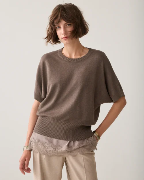 Sweater Brown Summum short sleeve