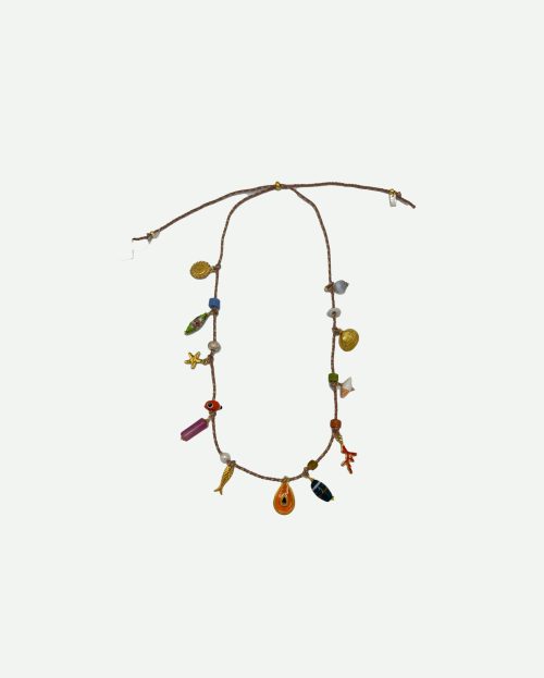 Ketting Bedels Jazu Jewellery koord gekleurd