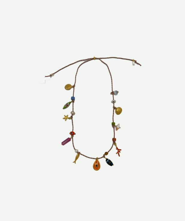 Ketting Bedels Jazu Jewellery koord gekleurd