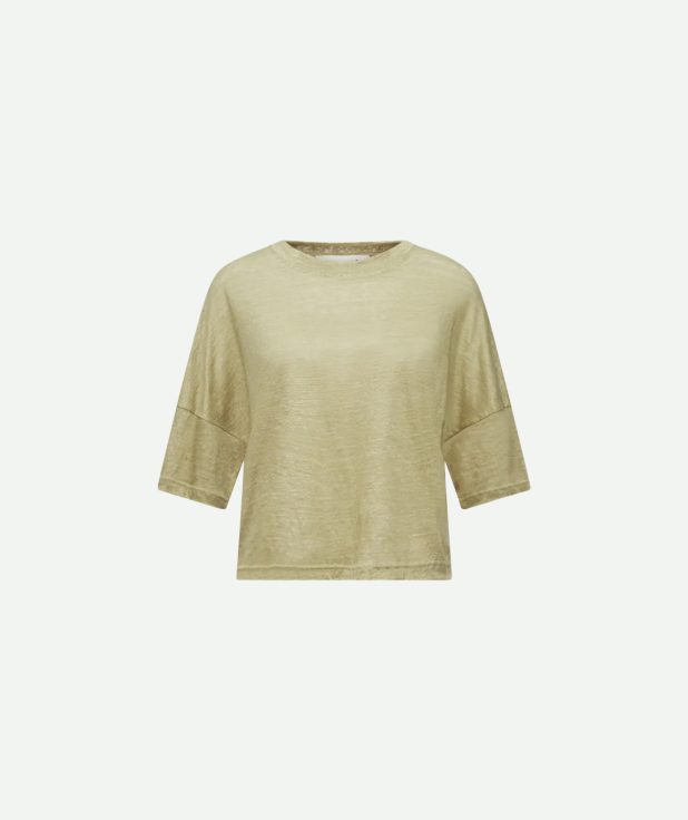 T-shirt Kusia Sage Drykorn groen