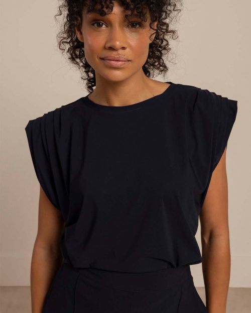 Top Leona Dark Blue Studio Anneloes blauw