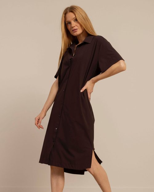Jurk Louni Espresso Studio Anneloes bruin