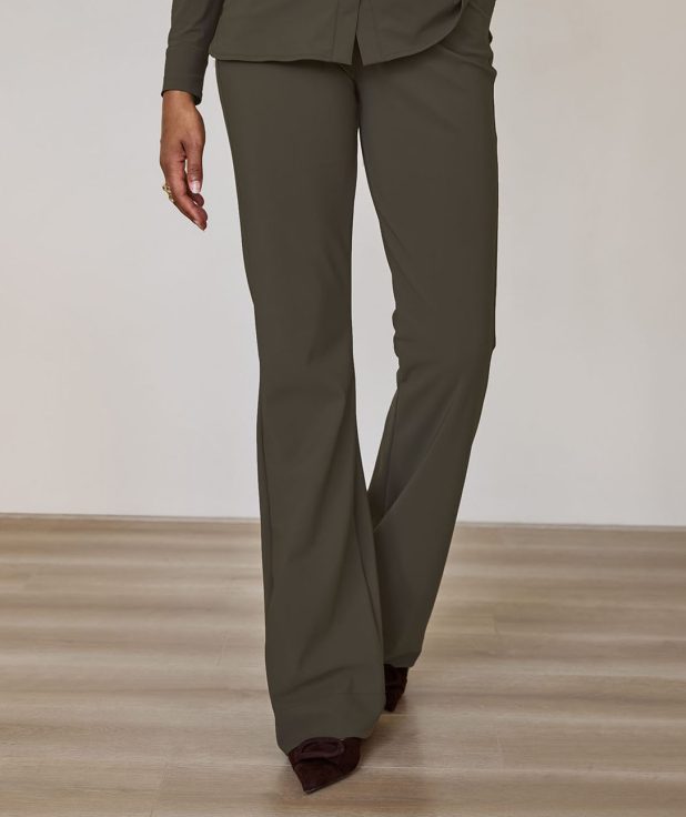 Broek Flair Bonded New Army Studio Anneloes groen