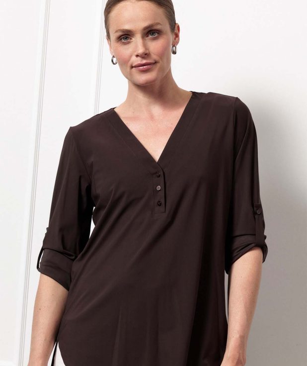 Blouse Evi Espresso Studio Anneloes bruin