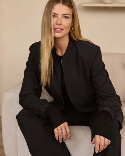 Bomber Jacket Benja Zwart Studio Anneloes