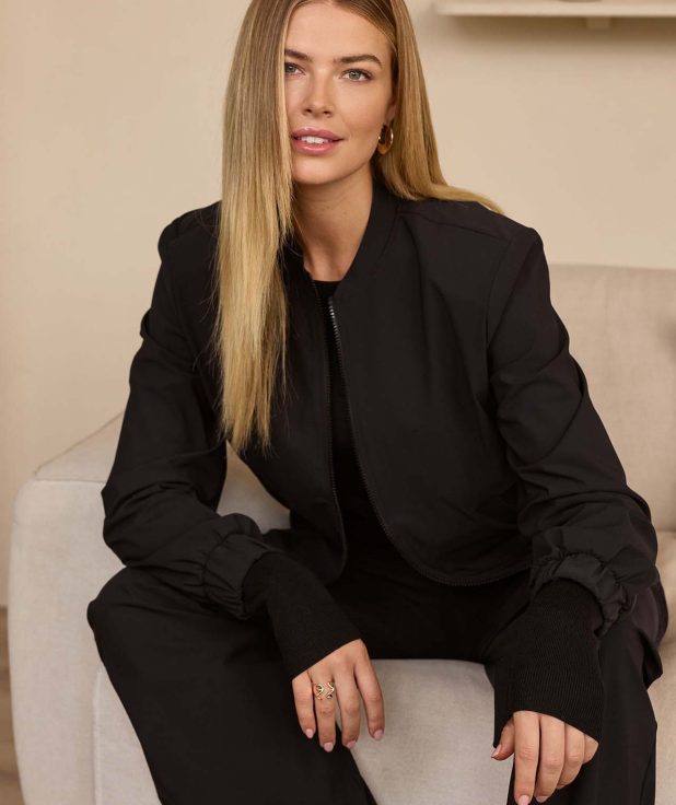 Bomber Jacket Benja Zwart Studio Anneloes