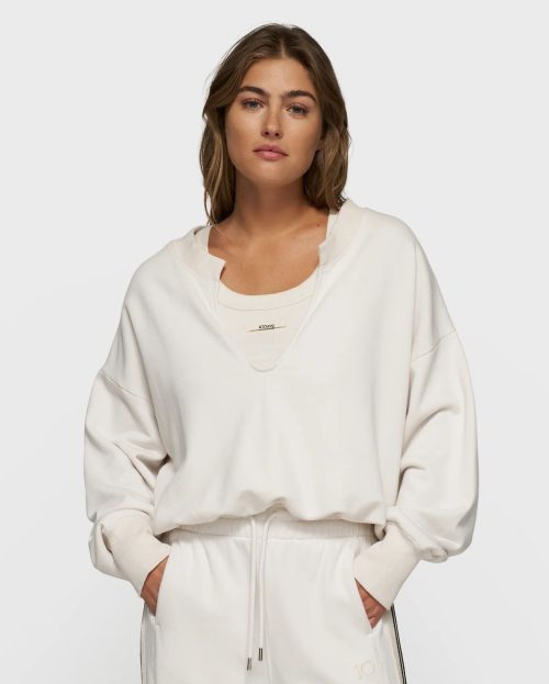 Sweater V-neck Double Kit 10Days ecru