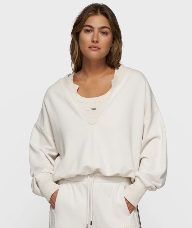 Sweater V-neck Double Kit 10Days ecru