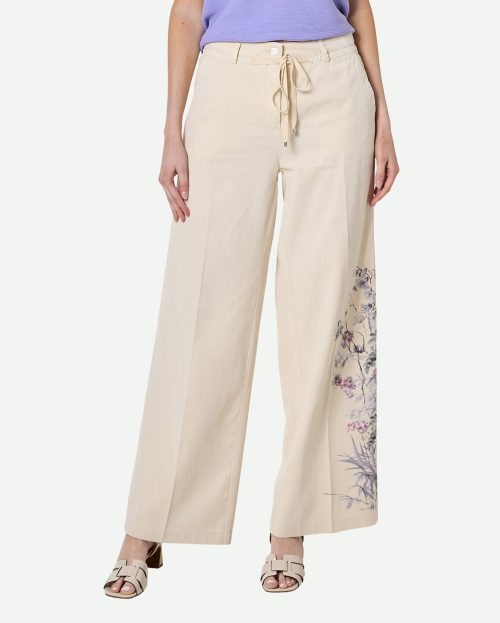 Jeans Adrienne Ecru Cambio flower print